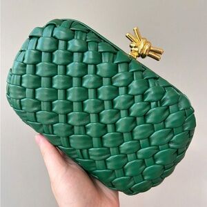 🆕 Woven Leather Clutch Bag